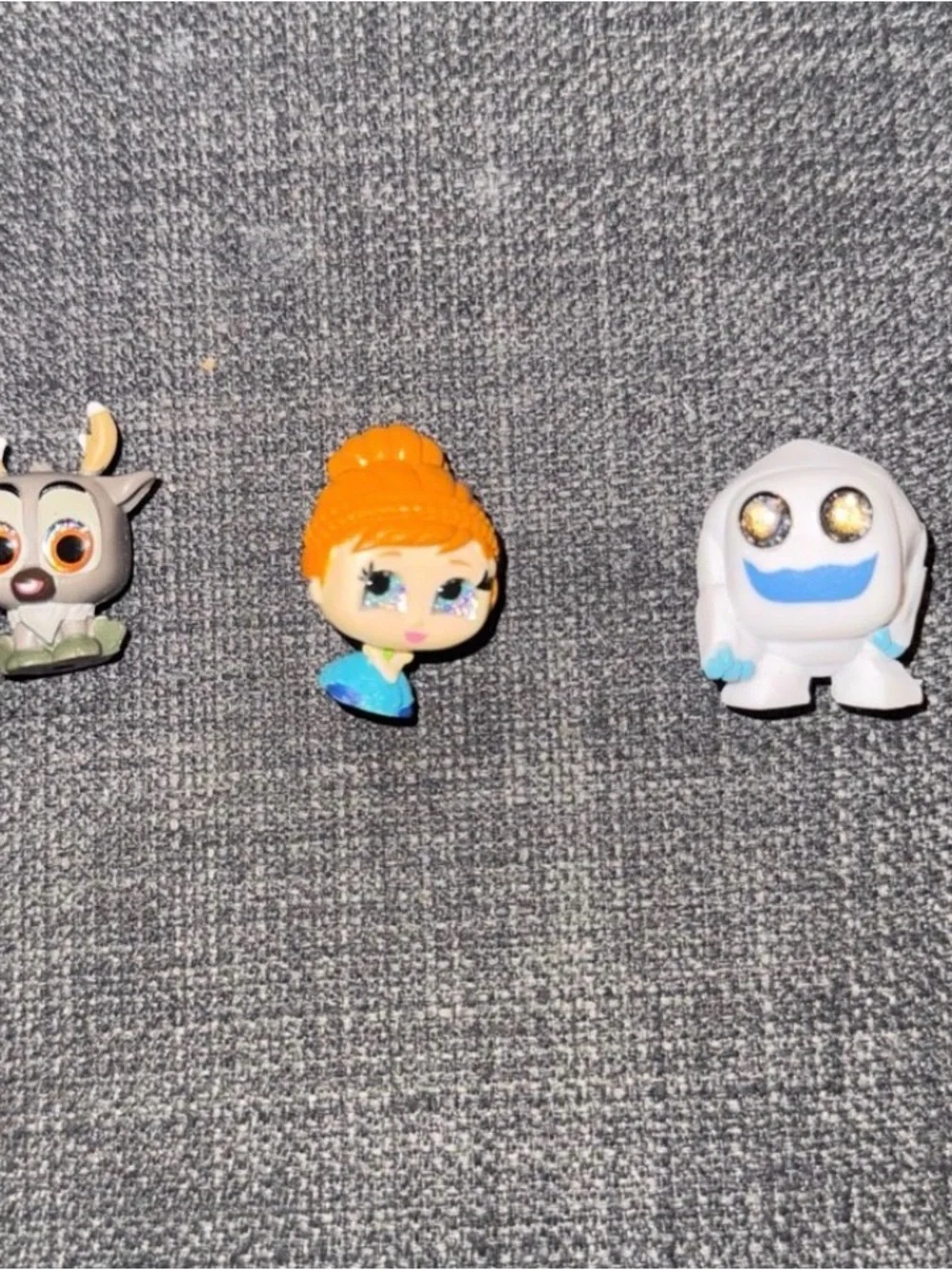 Mini Character Toy Lot - Orange Hair, White & Gray Figures